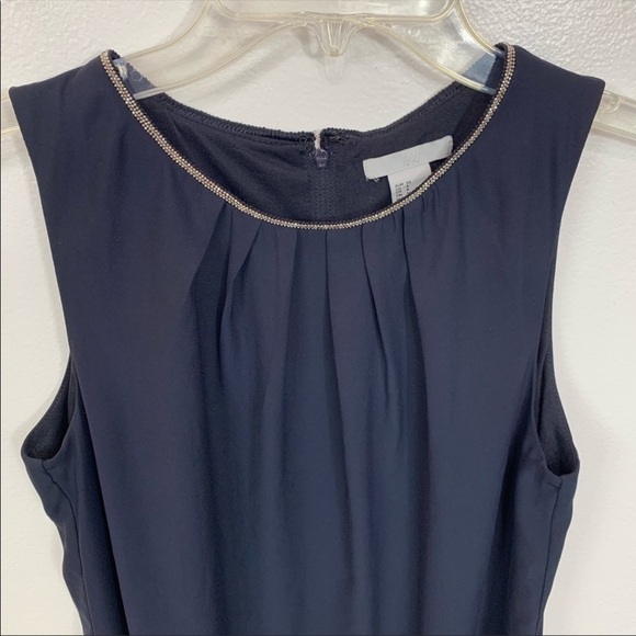 H&M Navy Blue With Rhinestones Shift Dress - Picture 2 of 8